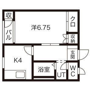 パストラルプレイス(1K/2階)の間取り写真