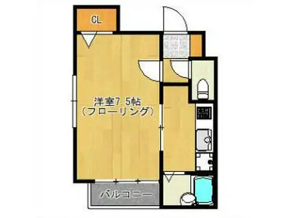 プチメゾンI(1K/1階)の間取り写真