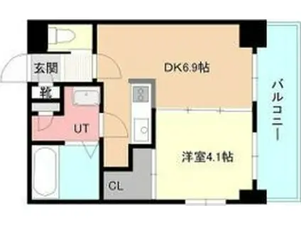 小泉マンションMEM19(1DK/4階)の間取り写真