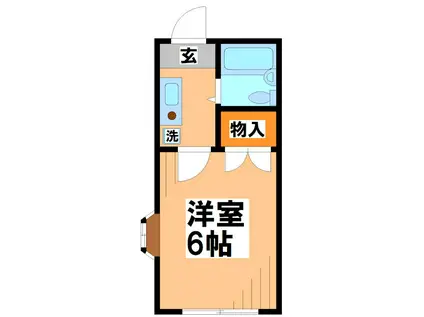 タマコーポ(1K/1階)の間取り写真