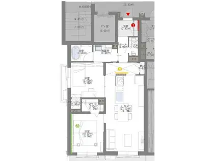 ACERO GARDEN(2LDK/3階)の間取り写真