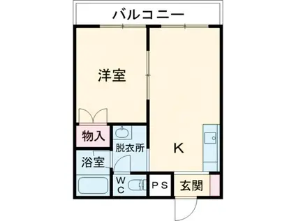 エスポアールII(1LDK/2階)の間取り写真