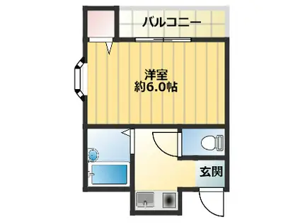 兼山マンション(1K/2階)の間取り写真