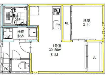 REGALEST CANNAN GOODLAND(1LDK/3階)の間取り写真