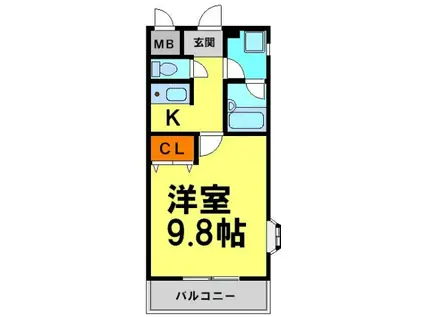 コーポサラーム(1K/1階)の間取り写真