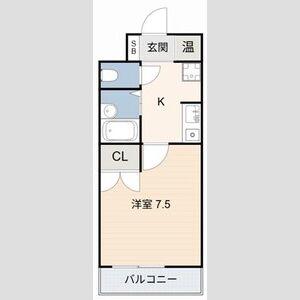 コーポフローラ(1K/2階)の間取り写真