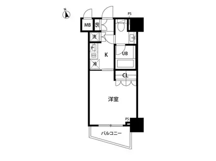 CENTRAL GINZA(1K/9階)の間取り写真