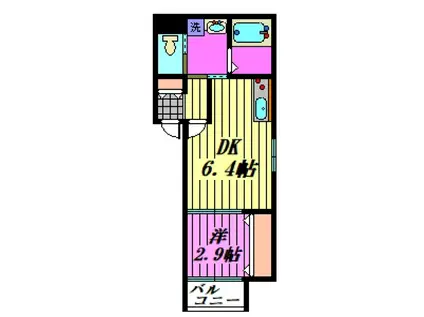 MARK DUO八木崎I(1DK/1階)の間取り写真