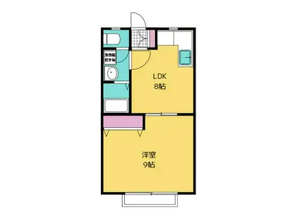 大野ハイツ(1LDK/1階)の間取り写真