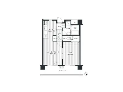 コーポレート西船橋(1LDK/2階)の間取り写真