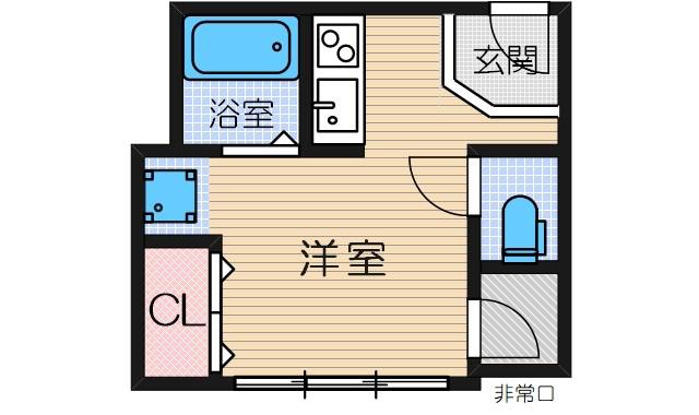 アーバンプラザ(ワンルーム/4階)の間取り写真