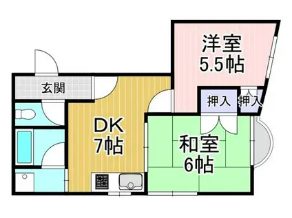 パレ中久世2(2DK/4階)の間取り写真