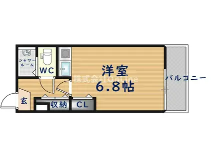 HESTA近大前(ワンルーム/2階)の間取り写真