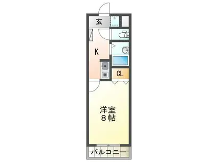 メゾン・ド・ソレイユ(1K/4階)の間取り写真