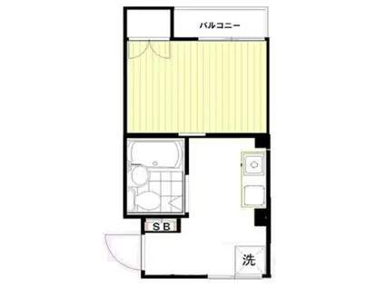 伊東ビル(1K/2階)の間取り写真