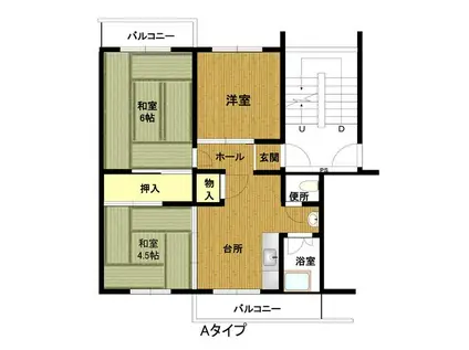 神陵台特別(3DK/5階)の間取り写真