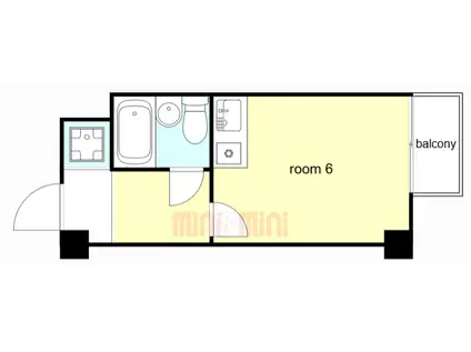 サンビルダー朝霧(1K/2階)の間取り写真