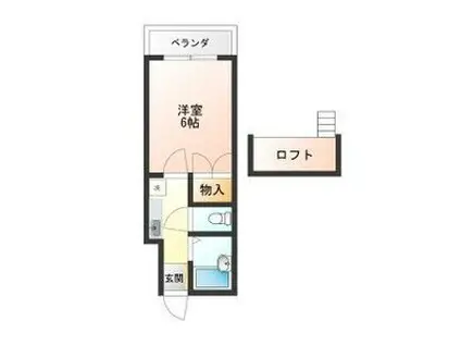 東武宇都宮レジデンス(1K/2階)の間取り写真