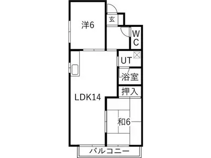 シャトーレ滝ノ水(3DK/1階)の間取り写真