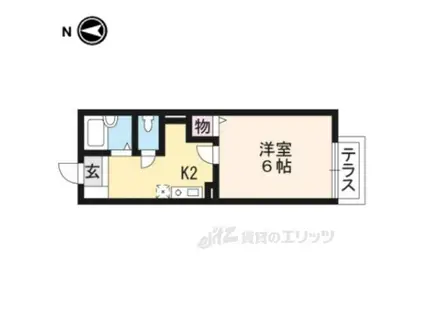 プリシェール華住(1K/1階)の間取り写真