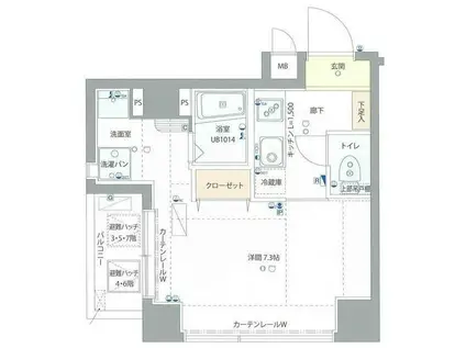 グロース本所吾妻橋(1K/5階)の間取り写真