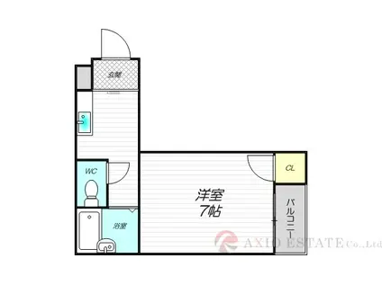 メゾンドエスポアールII番館(1K/4階)の間取り写真