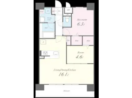 アウトフィールド海老江(1SLDK/5階)の間取り写真