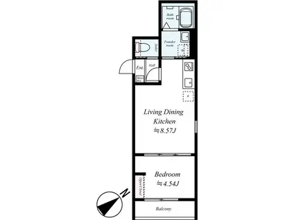 GRADUSかしわ台II(1LDK/1階)の間取り写真