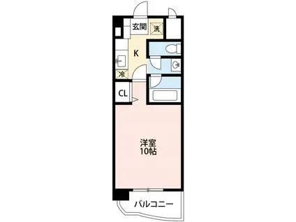 ラナ・パラッツォ(1K/2階)の間取り写真
