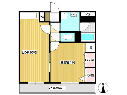 ロイヤルコート(1LDK/4階)の間取り写真