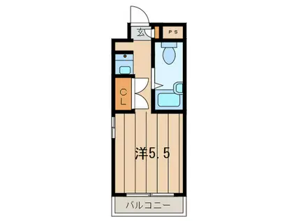 ボーテ日吉シェモア(ワンルーム/1階)の間取り写真