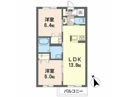 MAISON・MAST嶋A(2LDK/3階)の間取り写真