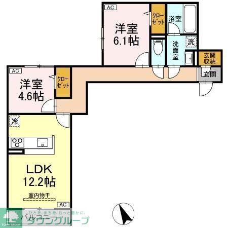AUSPICIOUS HOUSE(2LDK/3階)の間取り写真