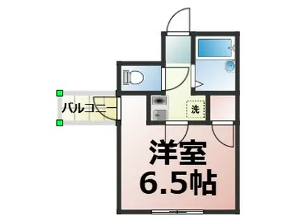 いのうビル(1K/5階)の間取り写真