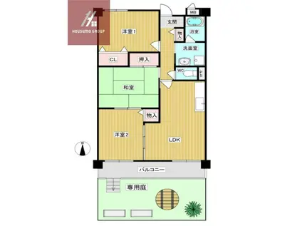 プロニティ・ユー(3LDK/1階)の間取り写真