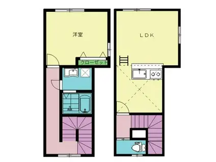 スパッツィオ南烏山(1LDK/1階)の間取り写真