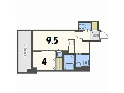 パシフィックタワー札幌(1LDK/25階)の間取り写真