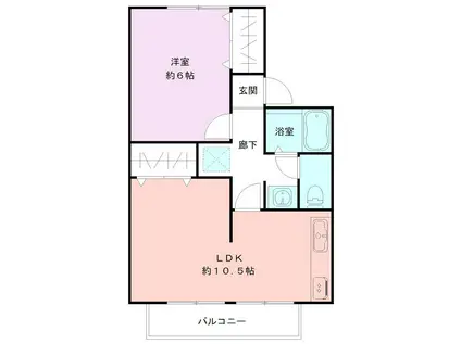 レナトゥス紫竹山(1LDK/2階)の間取り写真