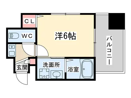 アクアプレイス梅田2(1K/10階)の間取り写真