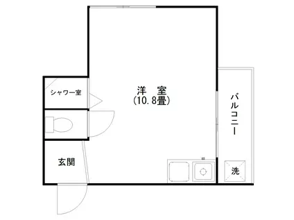 レイハウス(ワンルーム/1階)の間取り写真