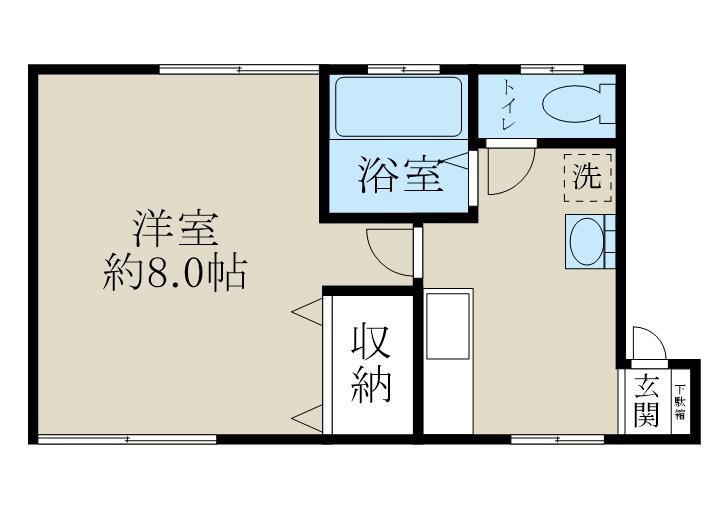 ハイツ田中(1K/2階)の間取り写真