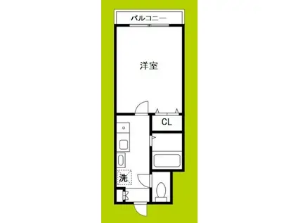 ロイヤルメゾン北浜(1K/6階)の間取り写真