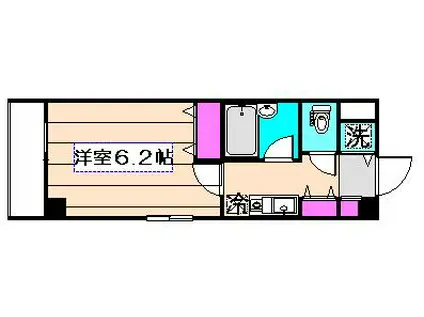 COURT LIVIONII(1K/1階)の間取り写真