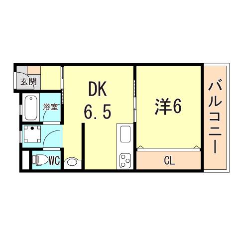 第1大森マンション(1DK/3階)の間取り写真