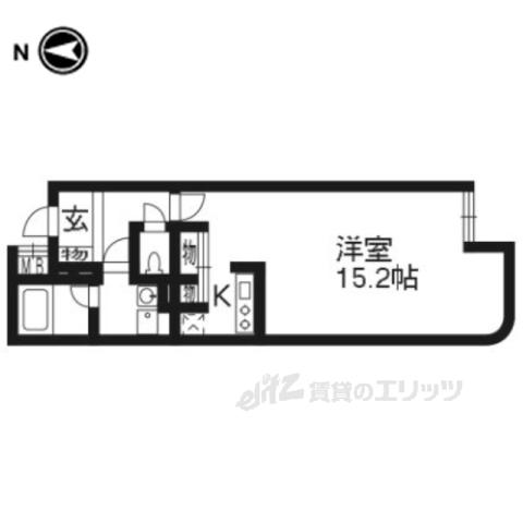 ＪＲ東海道本線 西大路駅 徒歩5分 3階建 築21年(ワンルーム/3階)の間取り写真