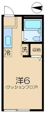 ヴィラ・ウエスト(1K/1階)の間取り写真