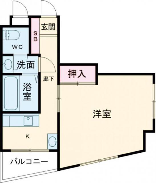 森塚第8マンション(1K/4階)の間取り写真
