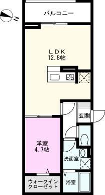 アーバンパイン(1LDK/3階)の間取り写真
