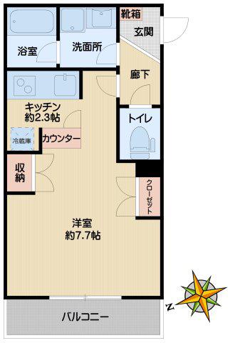 小石川アパートメント(1K/1階)の間取り写真