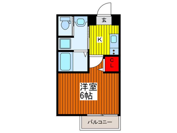 フィオーレ西川口(1K/3階)の間取り写真
